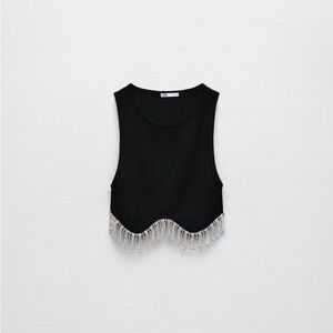 Zara, Size XS/S, Brand New with Tag, SEAMLESS RHINESTONE TOP